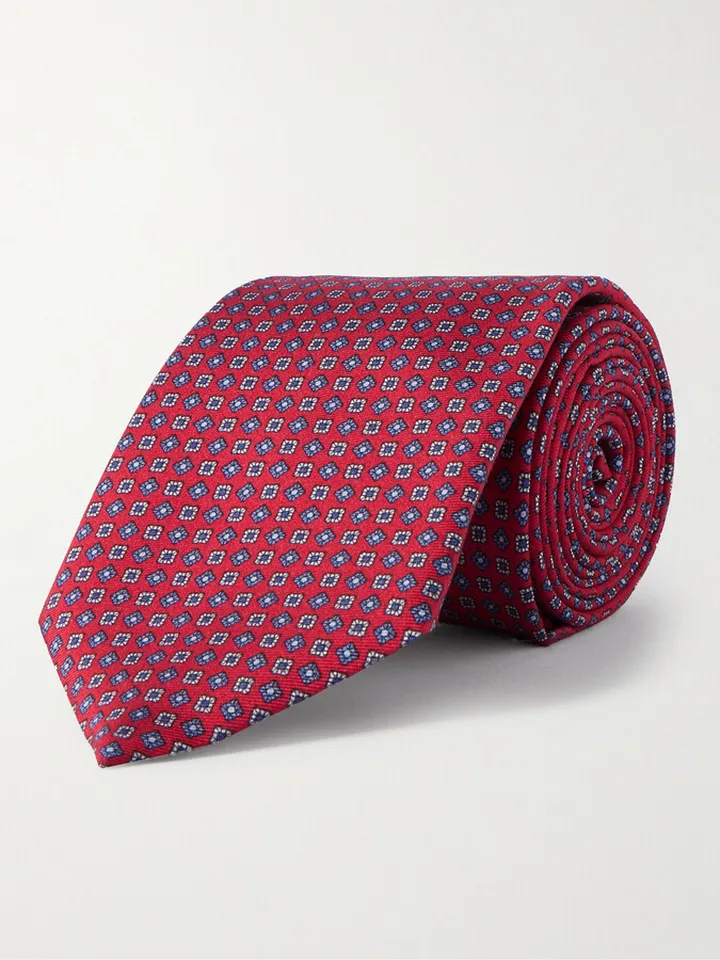 7cm Printed Silk Tie