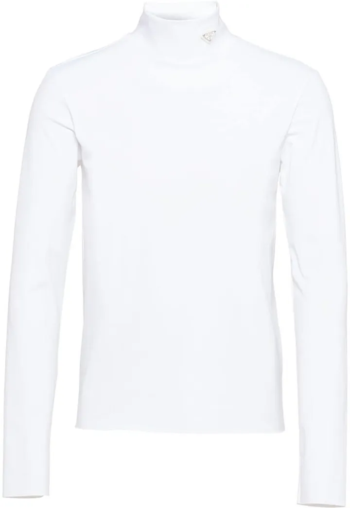 logo-plaque high-neck T-shirt