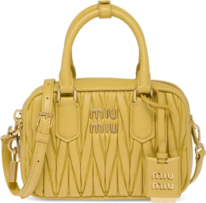 Logo-Plaque Matelassé Leather Mini Bag