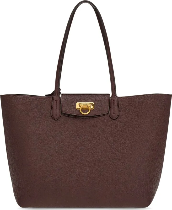 Gancini leather tote bag