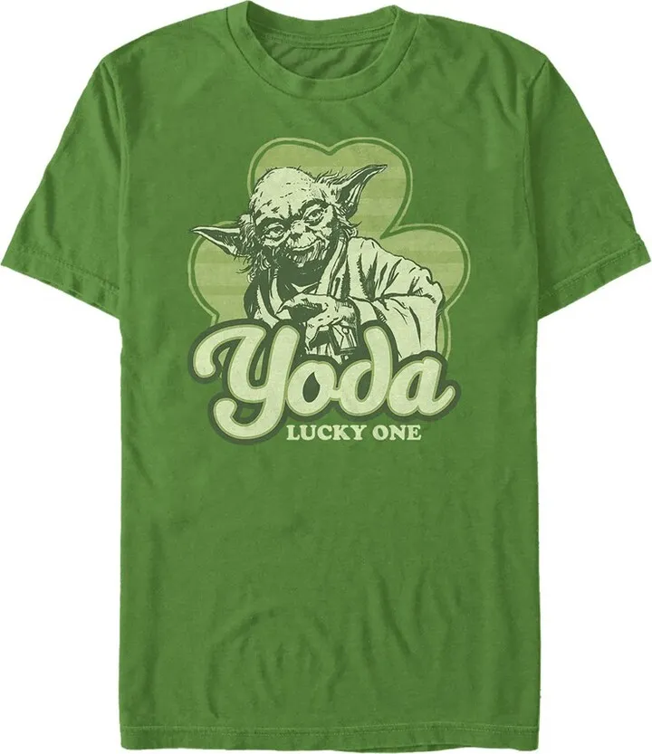 Men's Star Wars St. Patrick's Yoda Lucky One T-Shirt - Kelly Green - Small