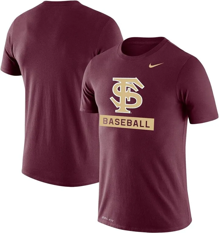 Men's Nike Garnet Florida State Seminoles Baseball Logo Stack Legend Performance T-shirt