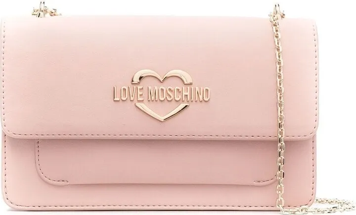 Logo Plaque Faux-Leather Shoulder Bag