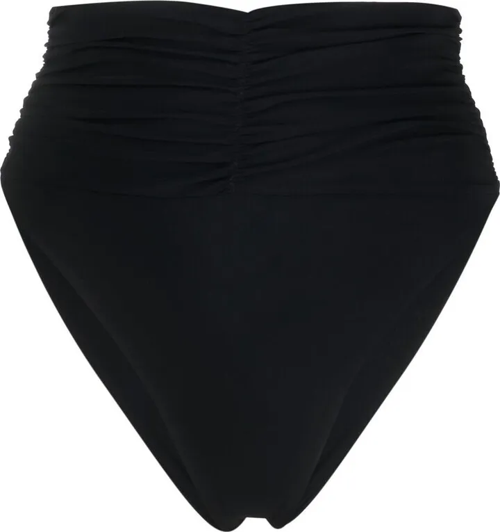 Ruched High-Waisted Bikini Bottoms
