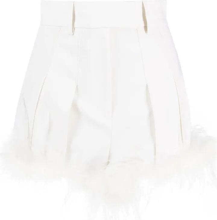 Feather-Trim Shorts