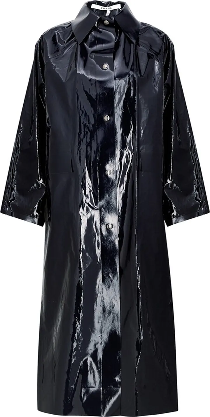 Kassl Editions Oil Coated Cotton-blend Coat