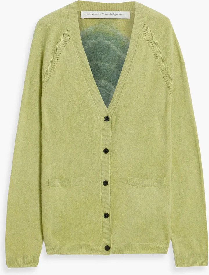 Tie-dyed cashmere cardigan
