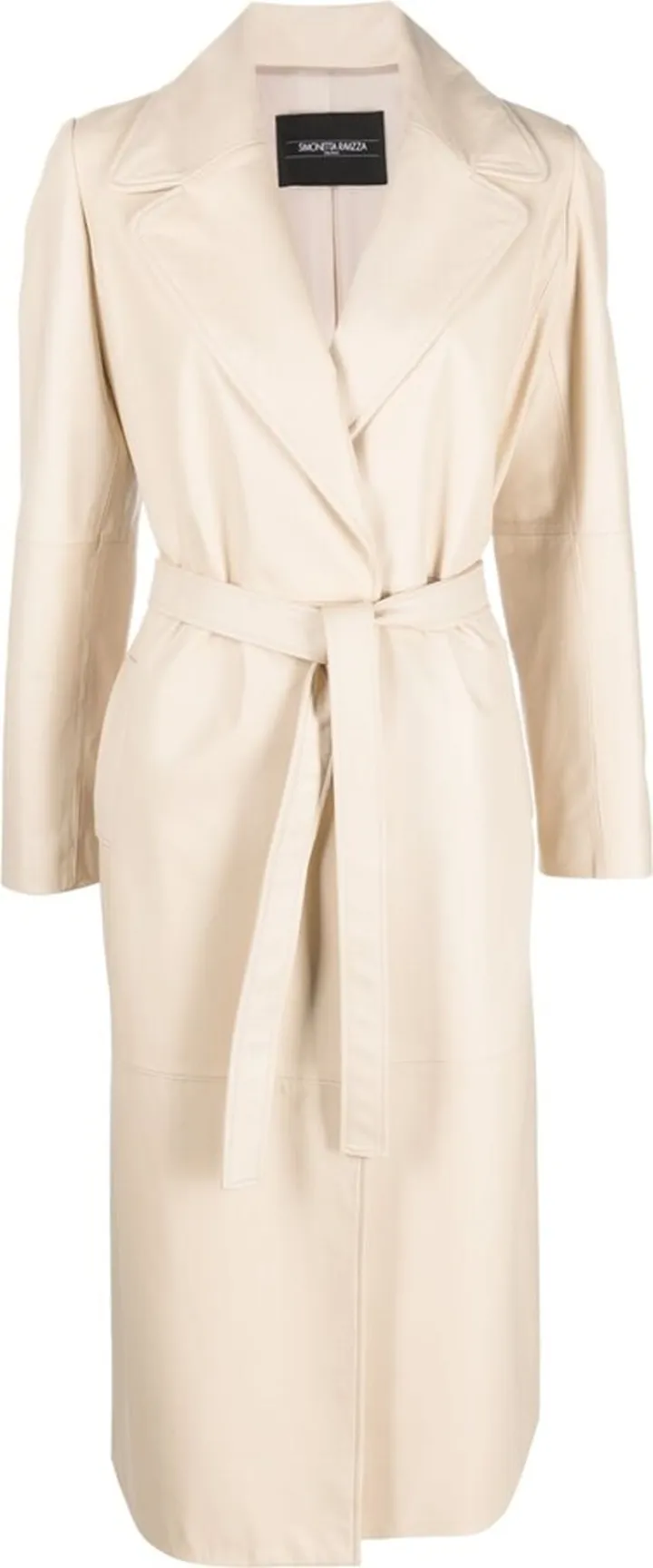 Belted Leather Coat