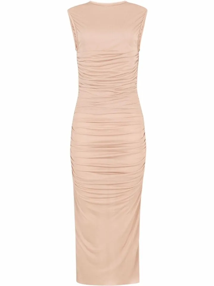 Ruched Mid-Length Dress