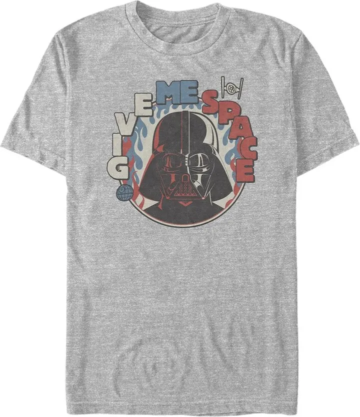 Men's Star Wars Give Me Space Darth Vader Circle T-Shirt - Athletic Heather - 3X Large
