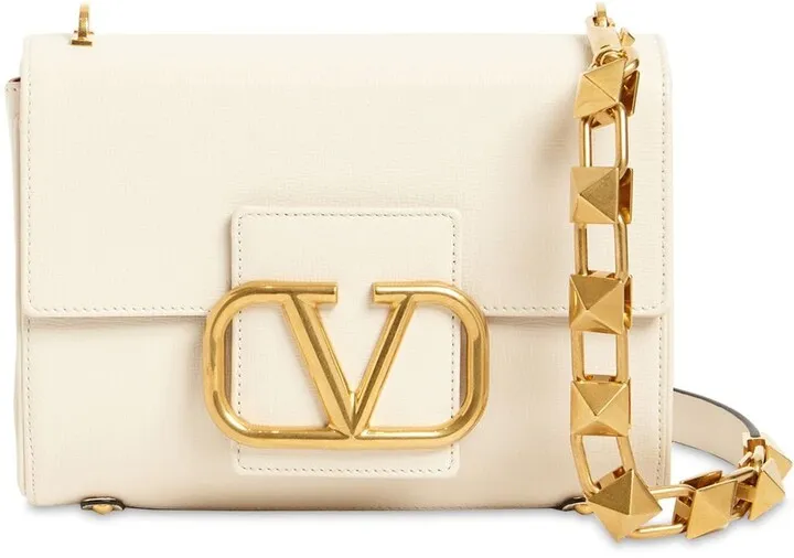 Vlogo Signature Leather Shoulder Bag