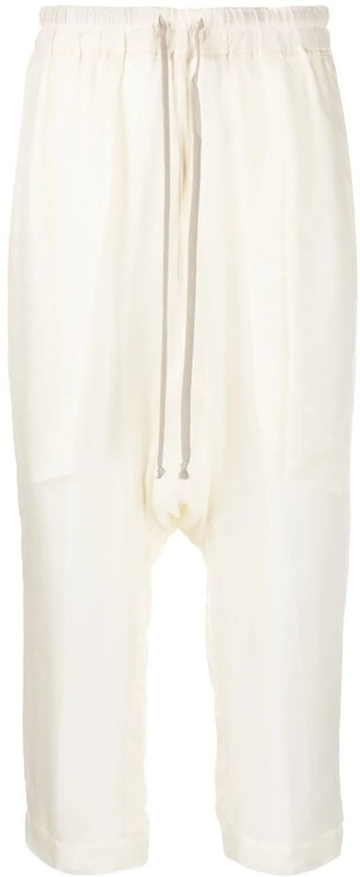 Cropped Drop-Crotch Trousers
