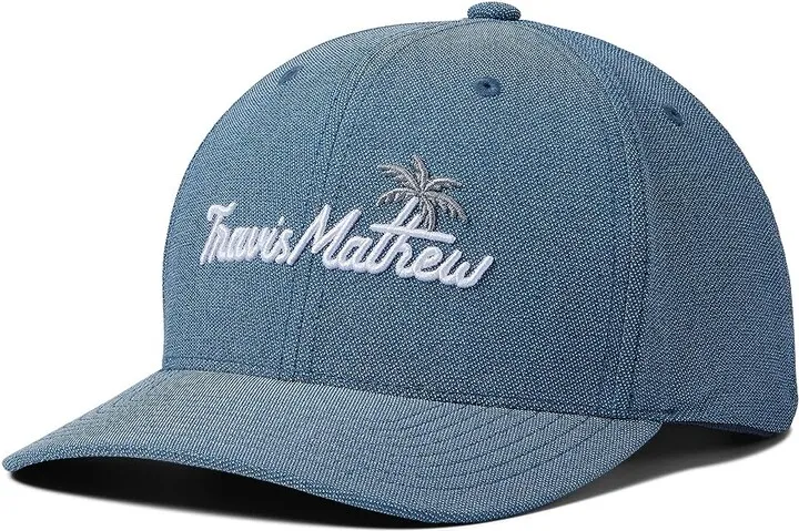 TravisMathew Bay Islands Hat (Heather Mid Blue) Caps
