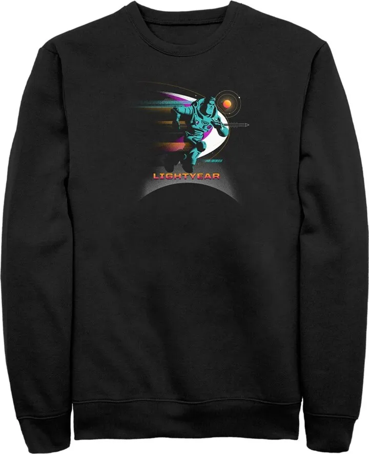 Men's Lightyear Buzz Running Planets Logo Sweatshirt - Black - Small