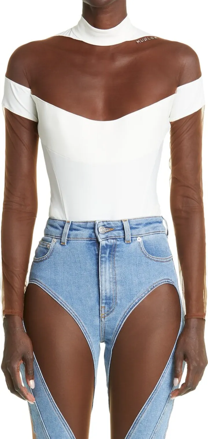 Illusion Long Sleeve Bodysuit