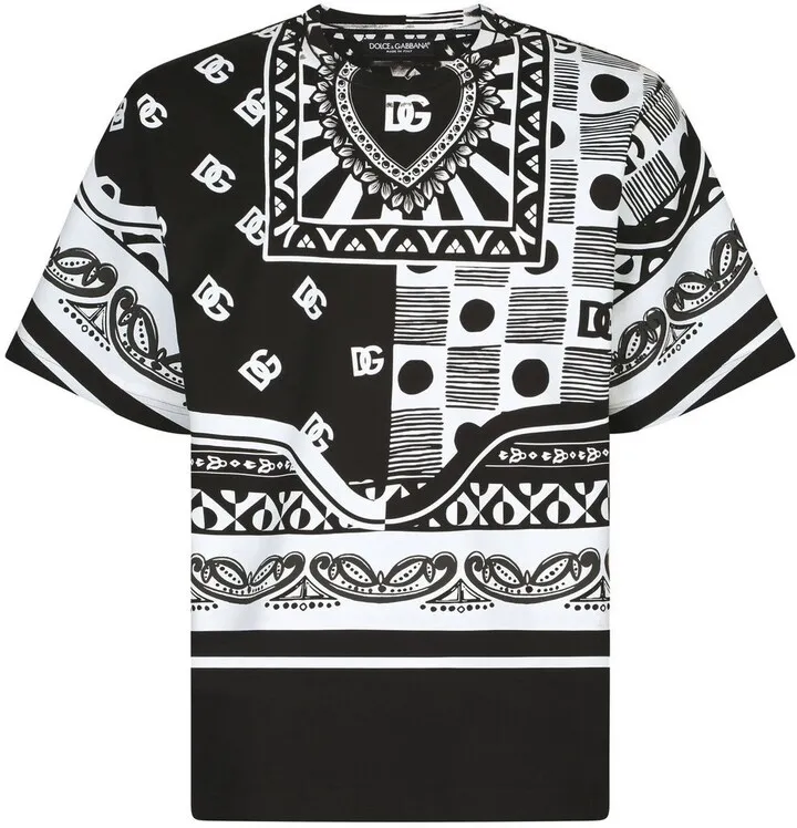 bandana print cotton T-shirt