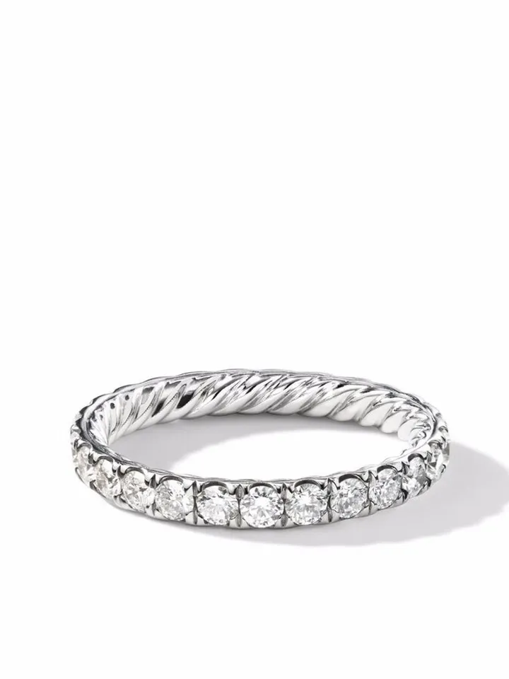 platinum Eden single row diamond ring