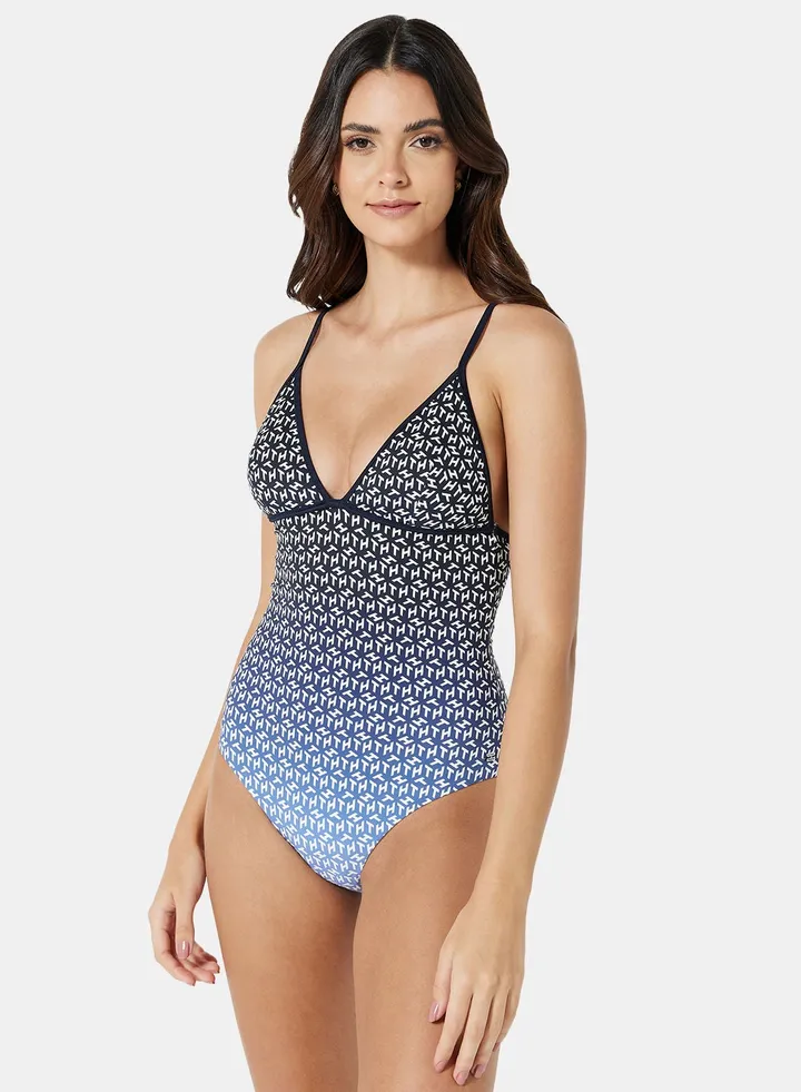 Logo Print Swimsuit