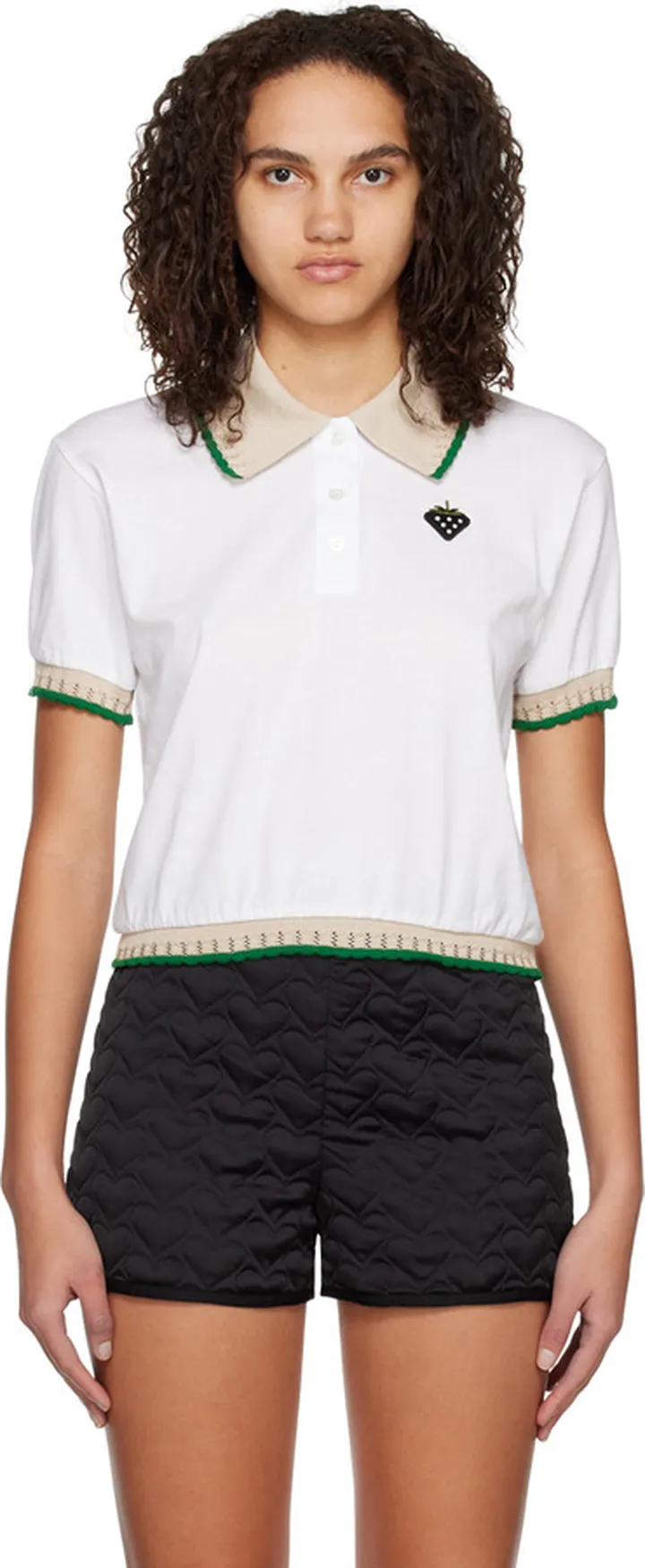 Anna Sui White Deco Polo