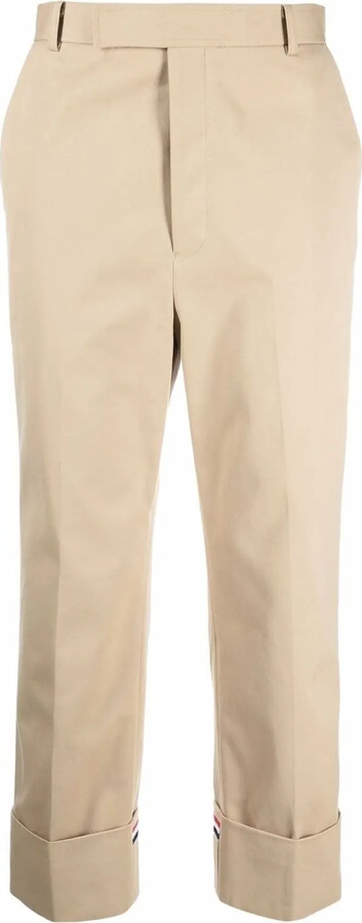 RWB-stripe straight-leg trousers
