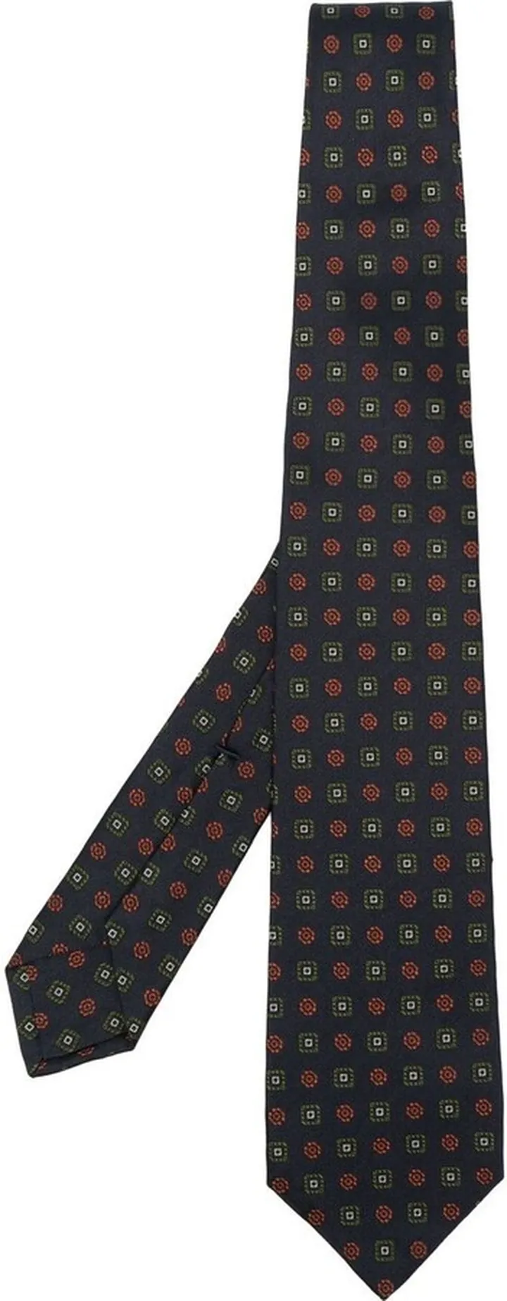 Geometric-Print Silk Tie
