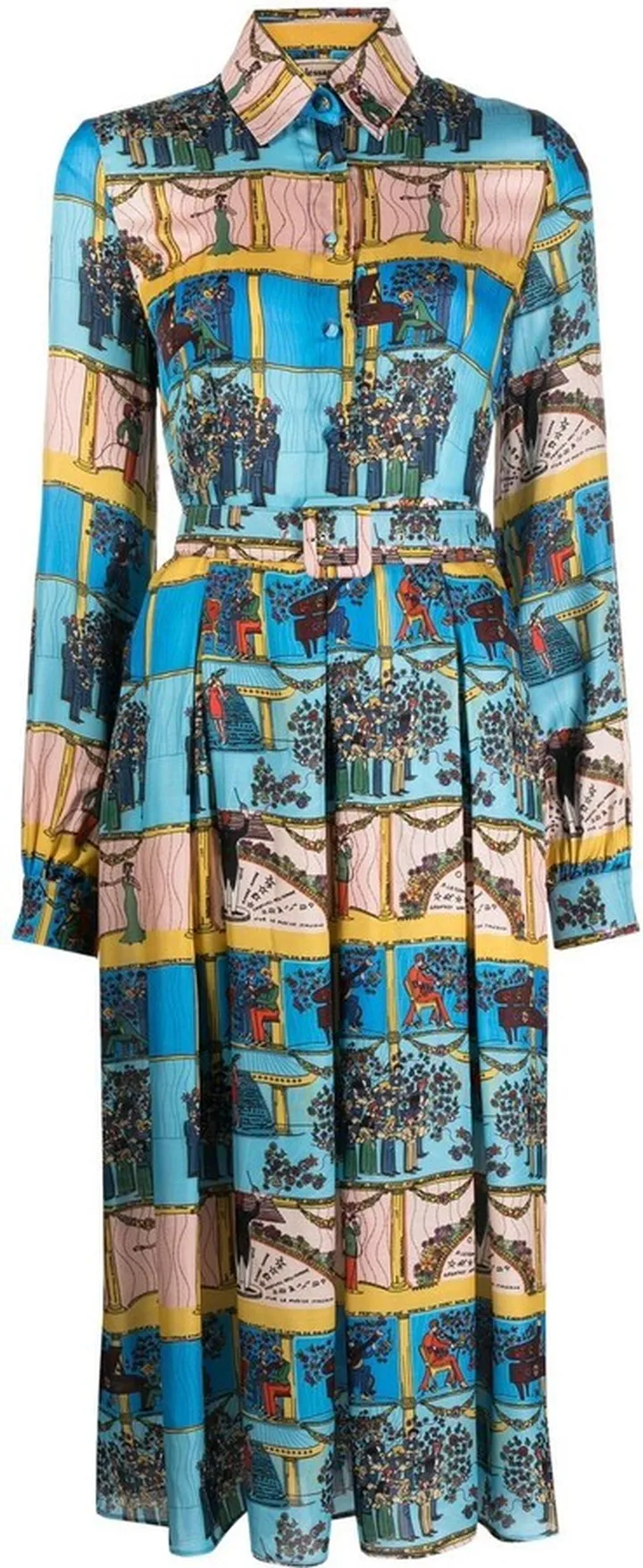 Embroidered Shirt Dress