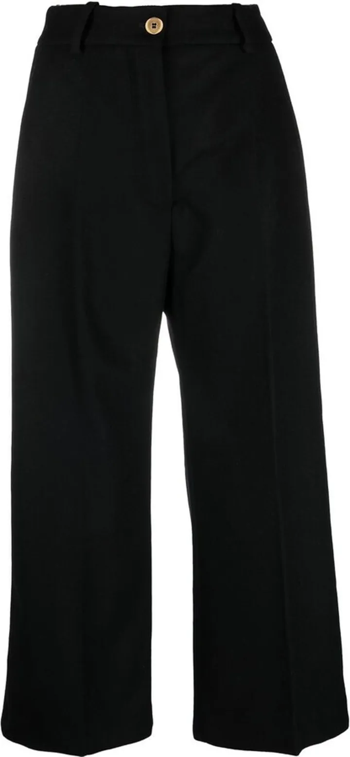 Wide-Leg Cropped Trousers