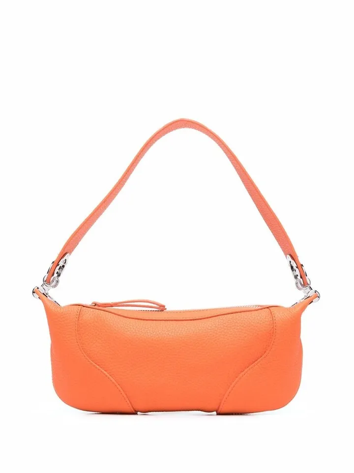 Samira grained-leather shoulder bag