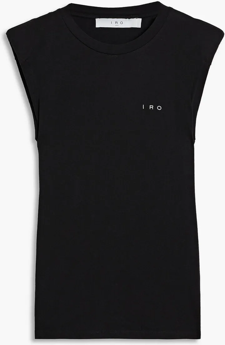 Dyshe embroidered cotton-jersey tank