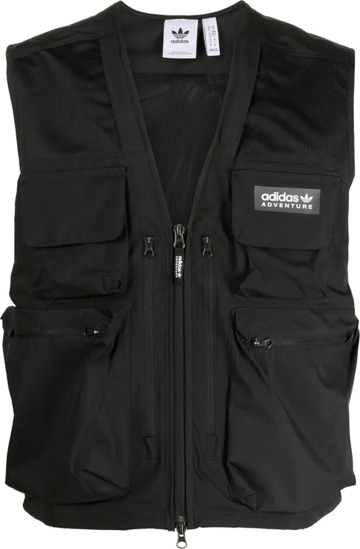 Logo-Patch Zip-Up Gilet