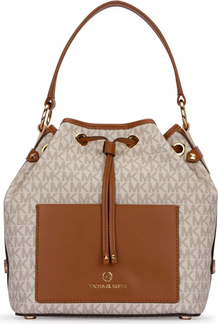Michael Michael Kors Monogram Drawstring Bucket Bag