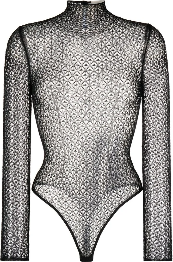 Fena diamond-lace bodysuit