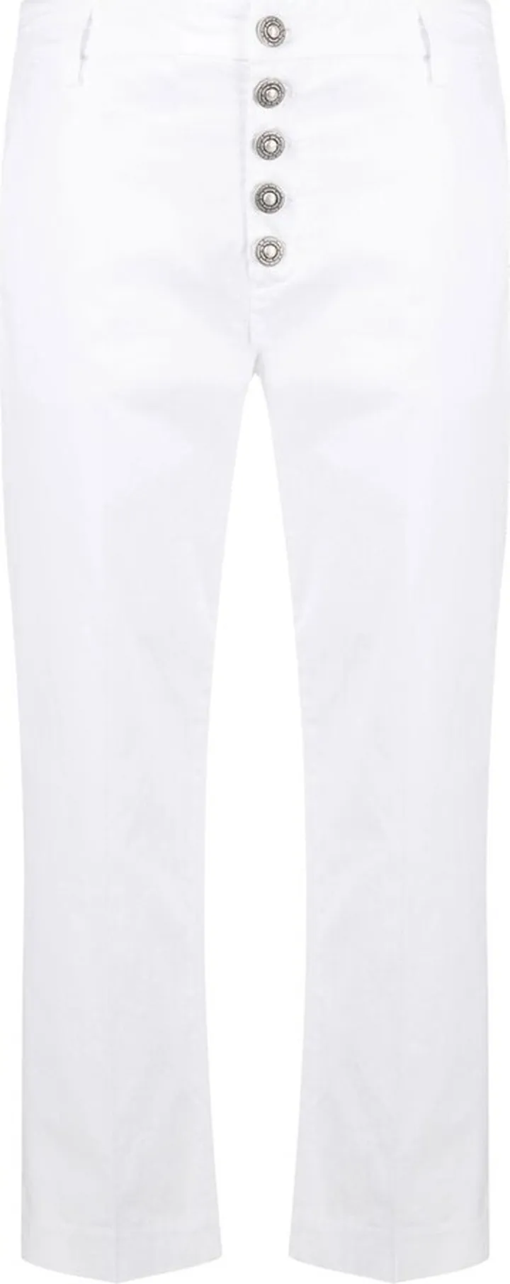 Straight-Leg Cropped Trousers
