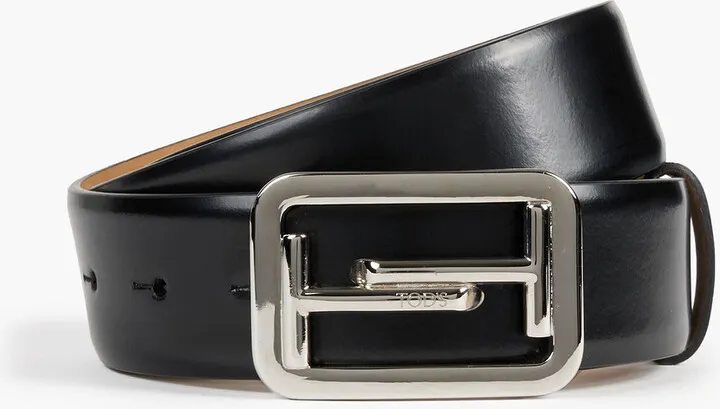 Double T leather belt