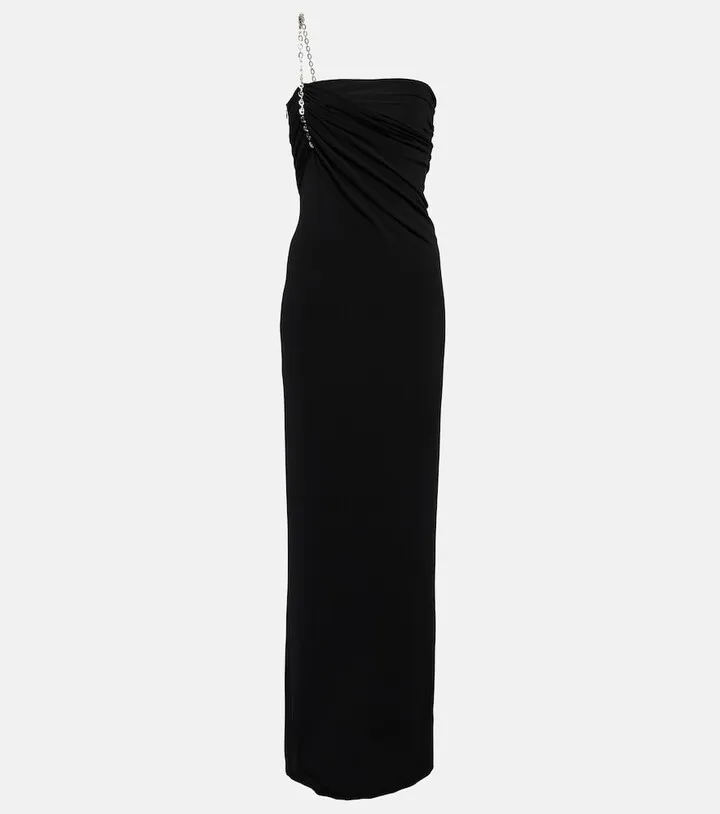 G Chain crepe gown