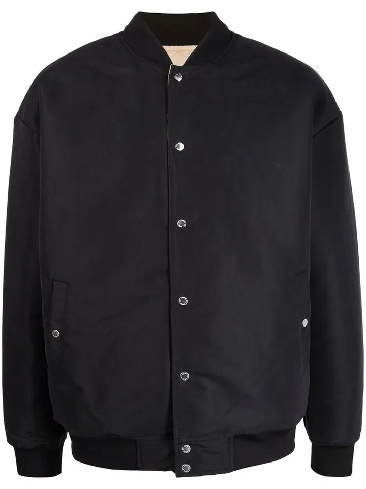 Logo-Patch Detail Bomber Jacket