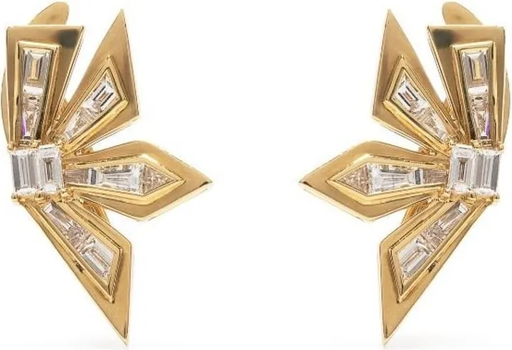 18K Yellow Gold Cascade Diamond Earrings