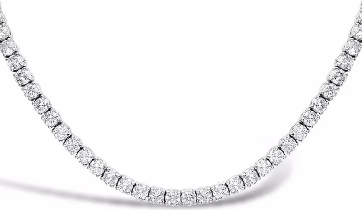 18kt white gold Line diamond necklace