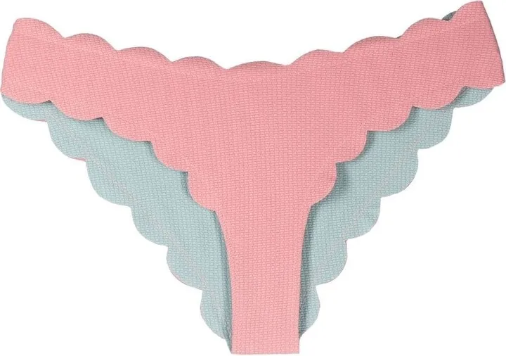 Scalloped-Edge Detail Bikini Bottoms
