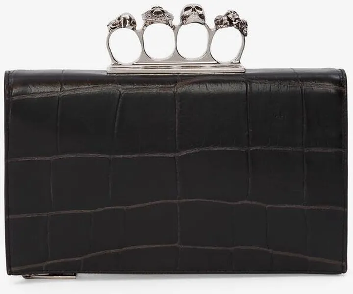 Men's Small Four-Ring Zip Pouch In Black