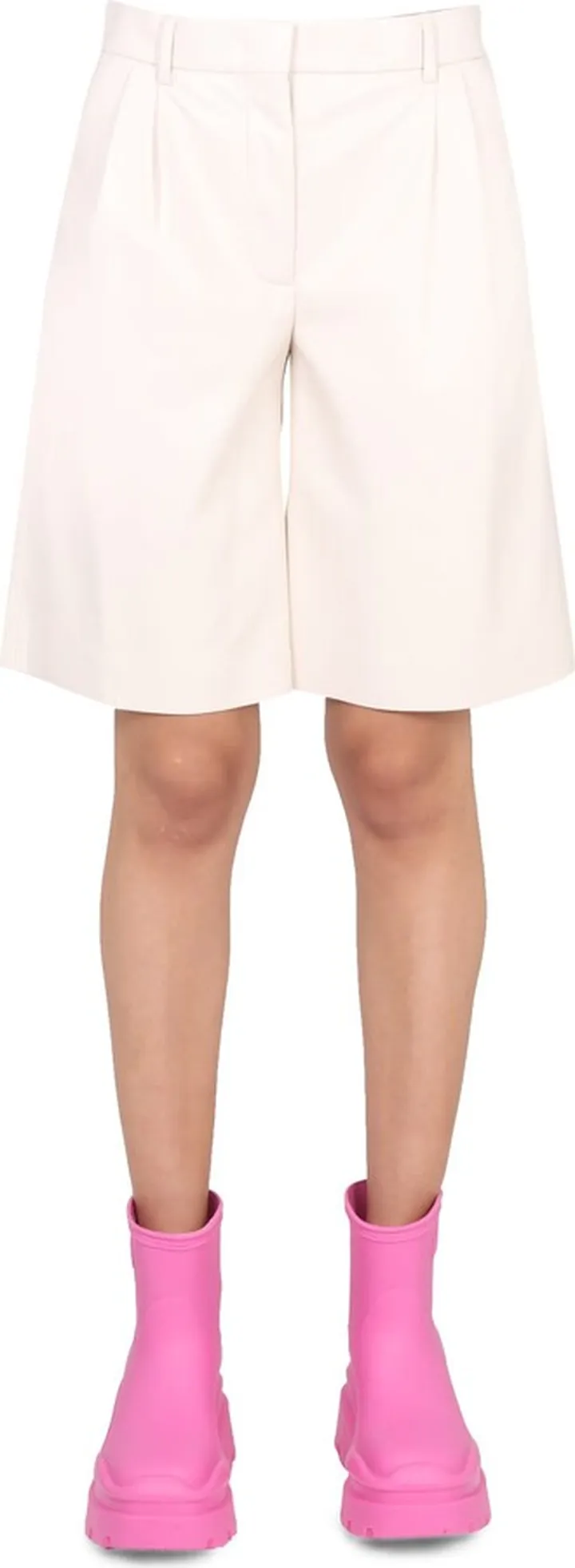 Faux Leather Bermuda Shorts