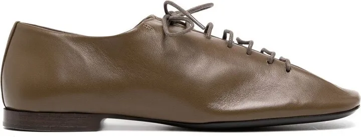 Lace-Up Leather Derby Shoes