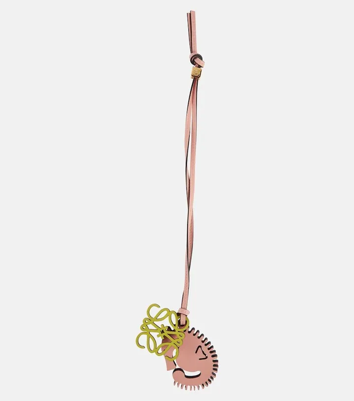 Seahorse leather bag charm