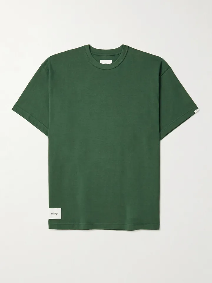 Printed Logo-Appliquéd Cotton-Jersey T-Shirt