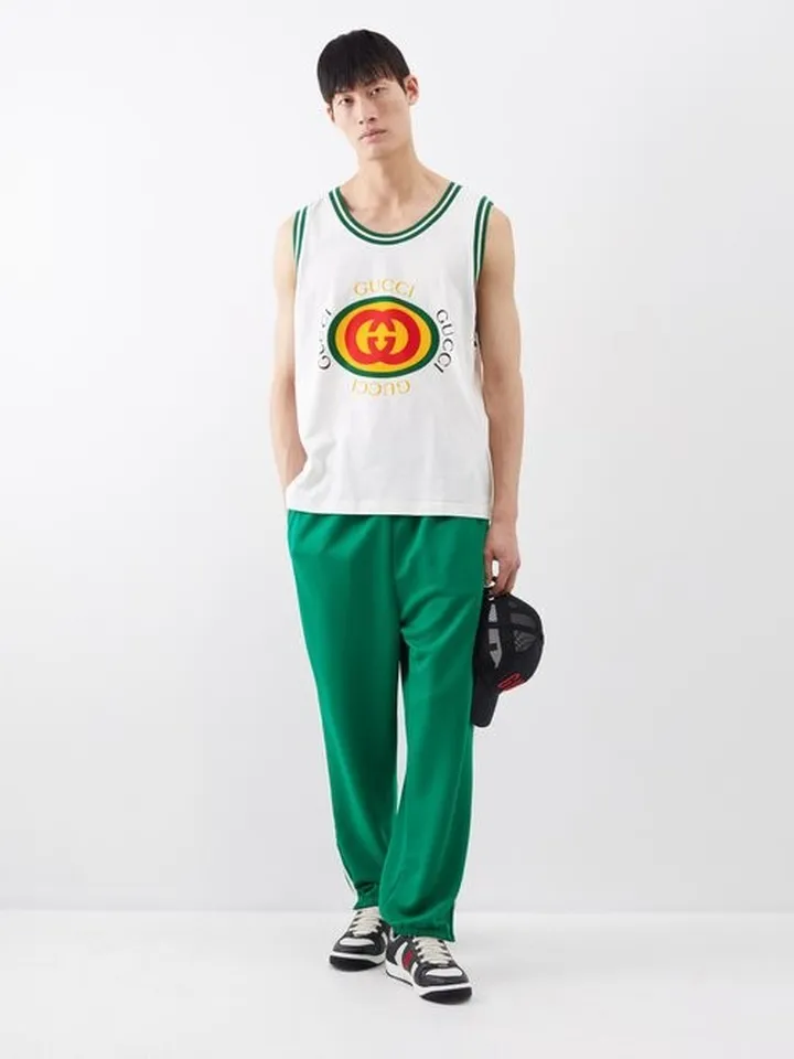 Logo-print Cotton-jersey Tank Top