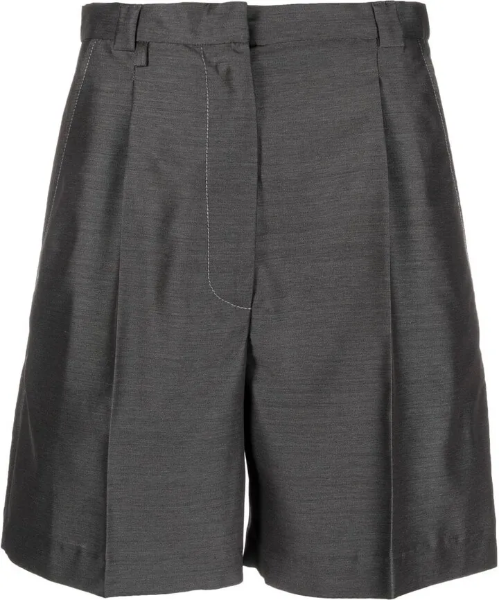 High-Waisted Tailored Shorts