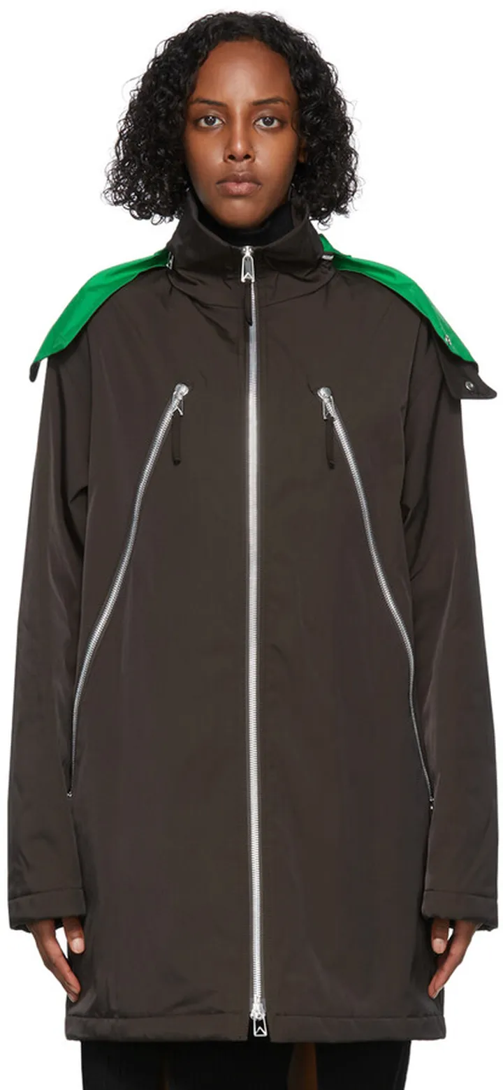Bottega Veneta Brown Nylon Parka