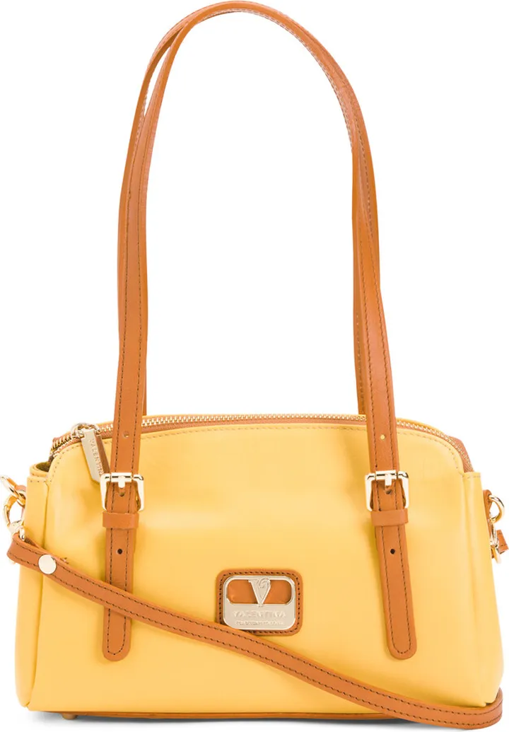 Made In Italy Leather Baguette Shoulder Bag