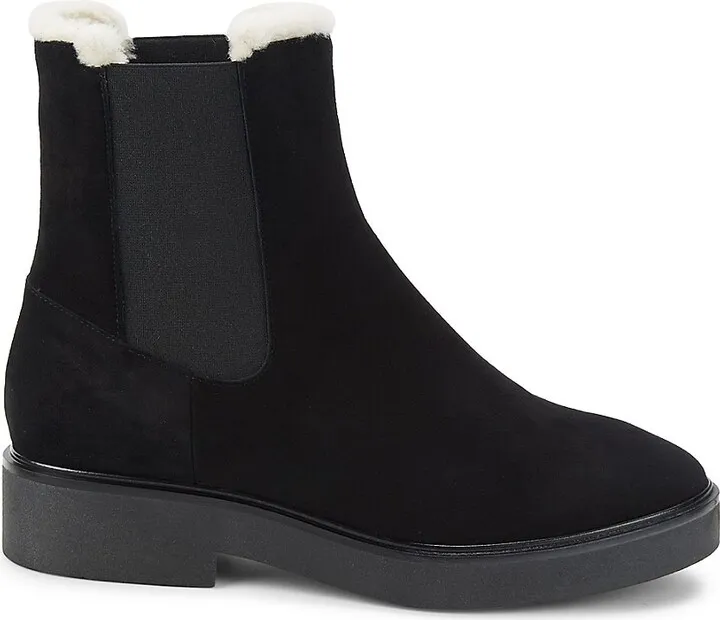 Alpine Faux Fur Lined Suede Chelsea Boots