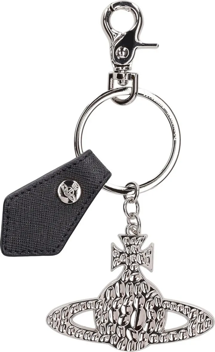 3D orb metal & leather key holder
